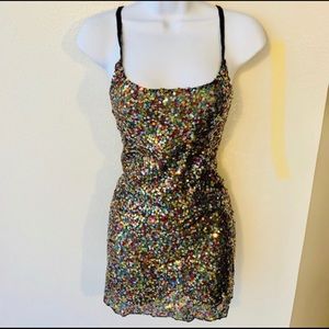 Free People Multi-colored Sequin Slip Dress